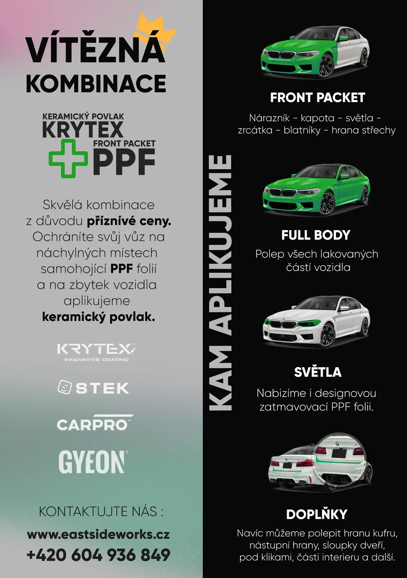 Ochrana laku – zadní část vozu